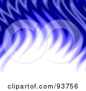 Poster, Art Print Of Background Of White And Blue Flame Waves