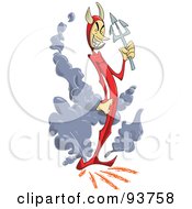 Poster, Art Print Of Skinny Devil With A Trail Of Smoke