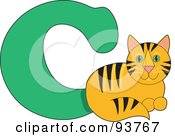 Poster, Art Print Of C Is For Cat Learn The Alphabet Scene