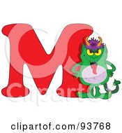 Poster, Art Print Of M Is For Monster Learn The Alphabet Scene
