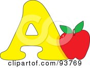 Poster, Art Print Of A Is For Apple Learn The Alphabet Scene