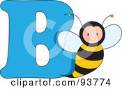 Poster, Art Print Of B Is For Bee Learn The Alphabet Scene