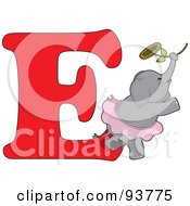Poster, Art Print Of E Is For Elephant Learn The Alphabet Scene