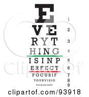 Royalty Free RF Clipart Illustration Of A Focused Eye Chart by Arena Creative