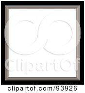Poster, Art Print Of Silver And Black Picture Frame Around White Space