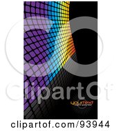 Poster, Art Print Of Background Of Colorful Tiles Over Black With Text Space