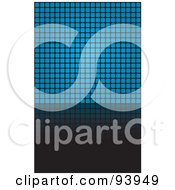 Poster, Art Print Of Blue Square Grid Background