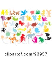 Poster, Art Print Of Digital Collage Of Colorful Bugs And Animals