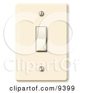 Standard Household Rocker Light Switch Clipart Picture by djart