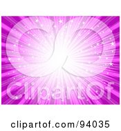Royalty Free RF Clipart Illustration Of A Magical Pink Starry Burst Background