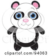 Poster, Art Print Of Cute Panda Bear With Big Blue Eyes