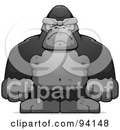 Royalty Free RF Clipart Illustration Of A Tough Ape Hulk by Cory Thoman