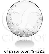 Royalty Free RF Clipart Illustration Of A White Golf Ball With Dimple Texture