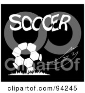 Poster, Art Print Of White Text Over A Breeze And Soccer Ball On Black