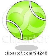 Poster, Art Print Of Green Tennis Ball With White Lines