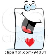 Royalty Free RF Clipart Illustration Of A Happy Card Of Hearts Face