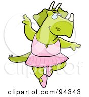 Poster, Art Print Of Triceratops Character Ballerina