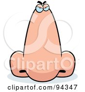 Royalty Free RF Clipart Illustration Of A Grumpy Nose Character by Cory Thoman #COLLC94347-0121