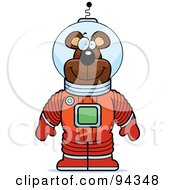 Poster, Art Print Of Bear Astronaut In A Red Space Suit