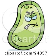 Royalty Free RF Clipart Illustration Of A Tough Green Germ Character