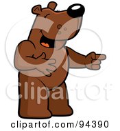 Poster, Art Print Of Bear Pointing And Laughing At Anothers Expense
