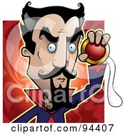 Royalty Free RF Clipart Illustration Of A Male Hypnotist Holding Up A Circle