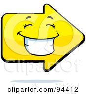 Poster, Art Print Of Happy Grinning Arrow Face