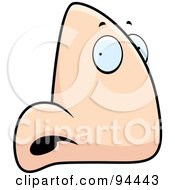 Royalty Free RF Clipart Illustration Of A Profile Nose Character