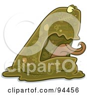 Royalty Free RF Clipart Illustration Of A Green Garbage Blob Monster