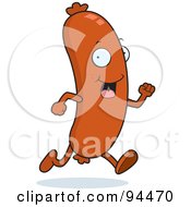 Royalty Free RF Clipart Illustration Of A Running Sausage Face by Cory Thoman #COLLC94470-0121