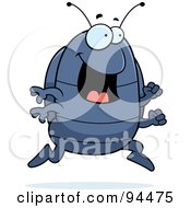 Poster, Art Print Of Happy Running Pillbug