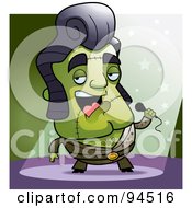 Royalty Free RF Clipart Illustration Of A Frankenstein Elvis Impersonator by Cory Thoman