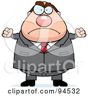 Poster, Art Print Of Plump Angry Businessman