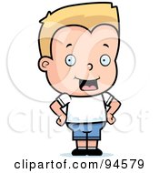 Royalty Free RF Clipart Illustration Of A Blond Haired Toddler Boy