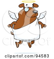 Poster, Art Print Of Floating Angel Dog