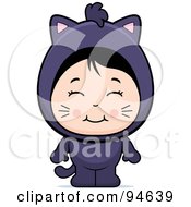 Poster, Art Print Of Cute Asian Girl In A Cat Costume