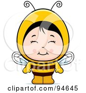 Poster, Art Print Of Cute Asian Girl In A Bee Costume