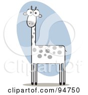 Royalty Free RF Clipart Illustration Of A Square Bodied Giraffe