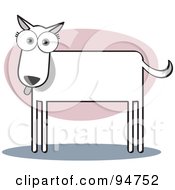 Royalty Free RF Clipart Illustration Of A Square Bodied Dog Hanging Its Tongue Out by Qiun