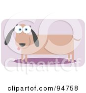 Royalty Free RF Clipart Illustration Of A Square Bodied Dachshund Dog