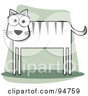 Royalty Free RF Clipart Illustration Of A Square Bodied Cat by Qiun