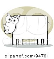 Royalty Free RF Clipart Illustration Of A Square Bodied Rhino
