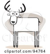 Royalty Free RF Clipart Illustration Of A Square Bodied Deer by Qiun