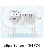 Poster, Art Print Of Square Bodied Striped Feline