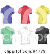 Digital Collage Of Different Colored Polo Shirts