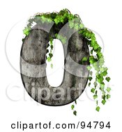 Poster, Art Print Of Green Ivy Overgrowing On A Cement Number 0