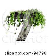 Poster, Art Print Of Green Ivy Overgrowing On A Cement Number 7