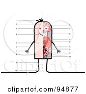 Royalty Free RF Clipart Illustration Of A Stick People Anatomy Chart Of A Man