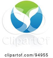 Royalty Free RF Clipart Illustration Of A Blue And Green Organic And Ecology Circle Logo Design Or App Icon 6