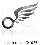 Poster, Art Print Of Black And Gray Wing Logo Design Or App Icon - 1